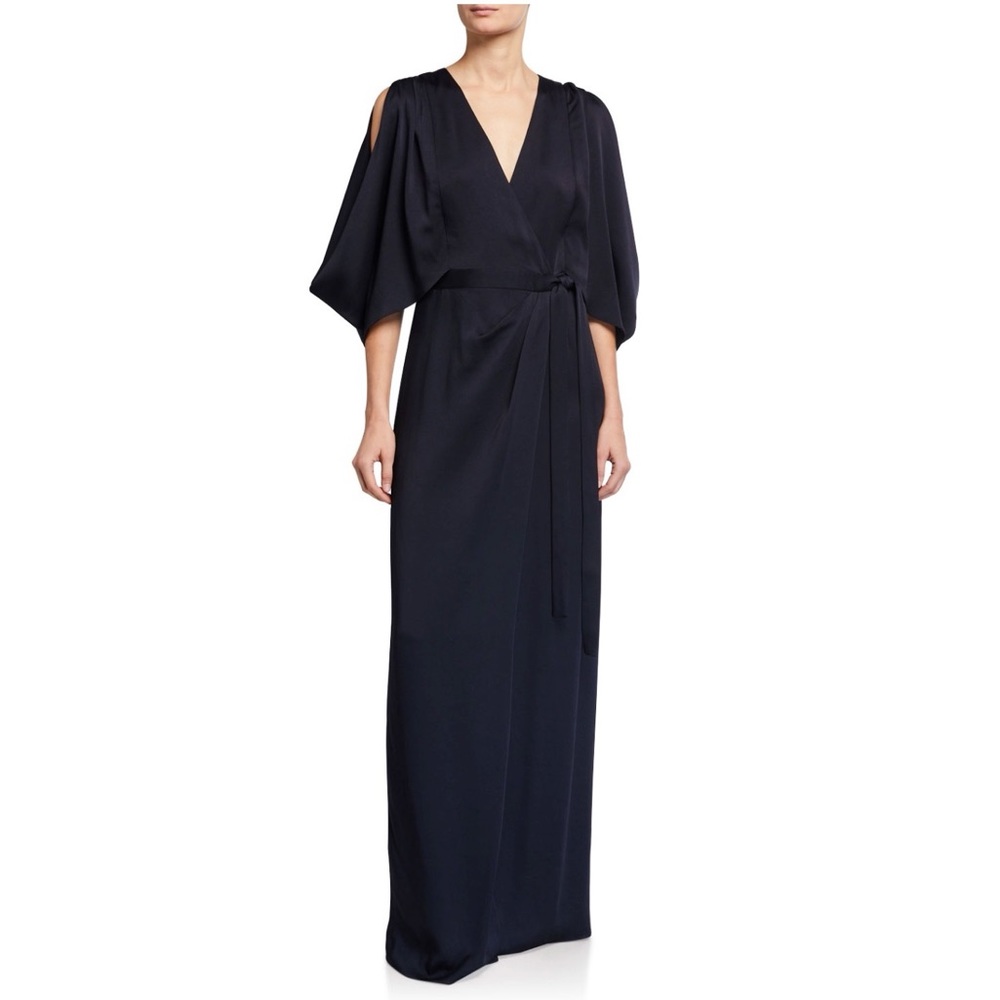 Halston wrap gown